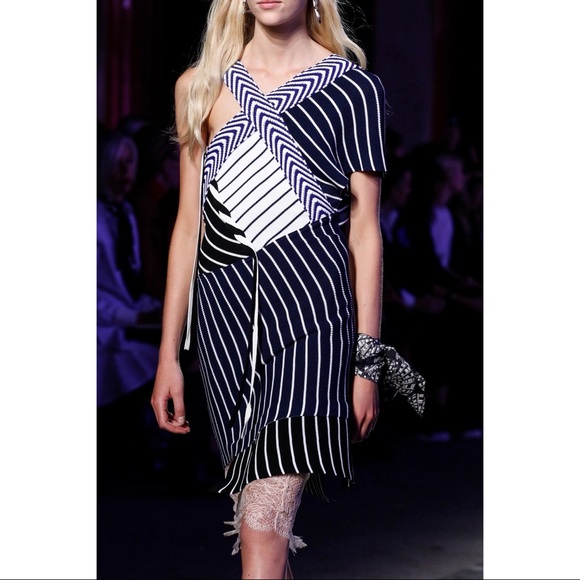 Emilio Pucci Asymmetrical Knit Dress XS Blue - Picture 1 of 6